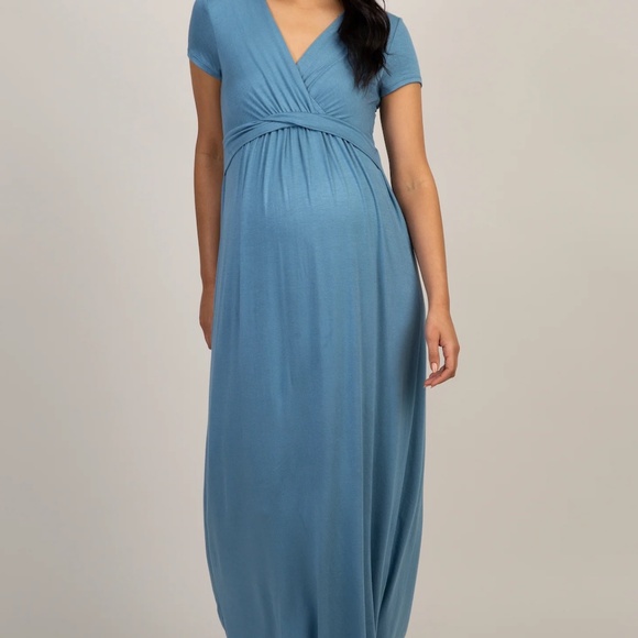 Pinkblush Blue Wrap Dress - Picture 7 of 10